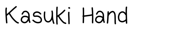 Kasuki Hand font preview